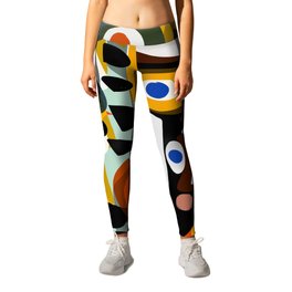 African Woman is dreaming in the sunrise Leggings