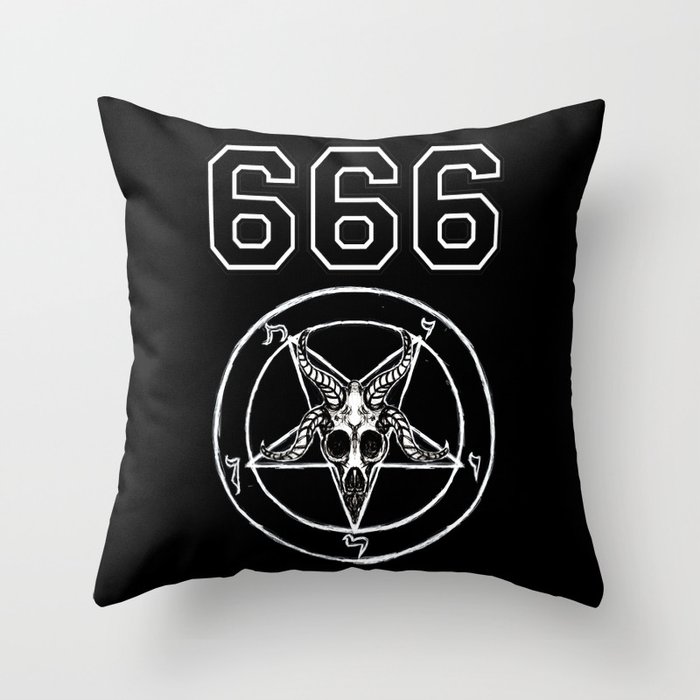 Baphomet 666 Throw Pillow
