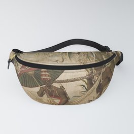 Antique 17th Century Louis XIV Ancient India French Gobelin Tapestry Fanny Pack