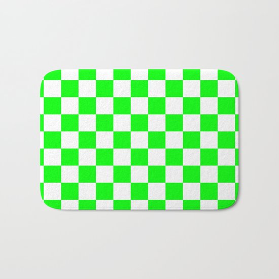 Checker (Green/White) Bath Mat