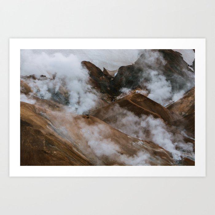 Kerlingjarfjöll smoky Mountains in Iceland - Landscape Photography Art Print