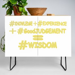 "WISDOM EQUATION" Cute Expression Design. Buy Now Credenza