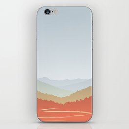 Colorful Sunrise Mountains Trees Forest Hills Landscape iPhone Skin