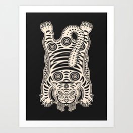 King Of The Jungle 04: Black & White Tiger Edition Art Print