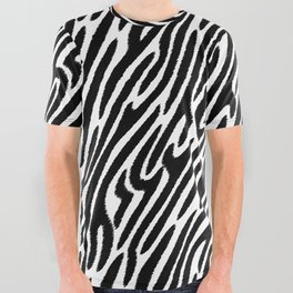 Zebra Stripes Scribble All Over Graphic Tee