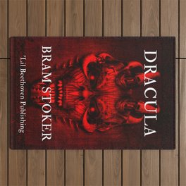 Dracula by Bram Stoker book jacket cover by 'Lil Beethoven Publishing vintage poster / posters Outdoor Rug