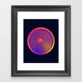 Supernova Superconductor | Science Photo Circle Hexagon Pattern Blue Orange Glowing Colors Framed Art Print