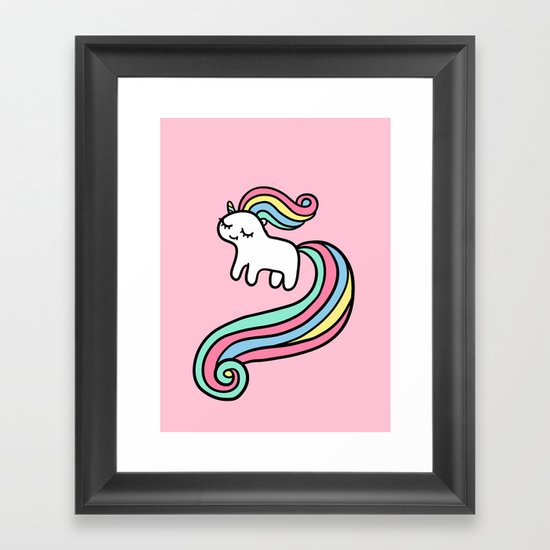 Cute Unicorn Framed Art Print