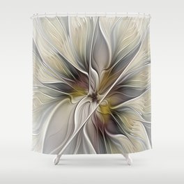 Floral Abstract, Fractal Art Shower Curtain