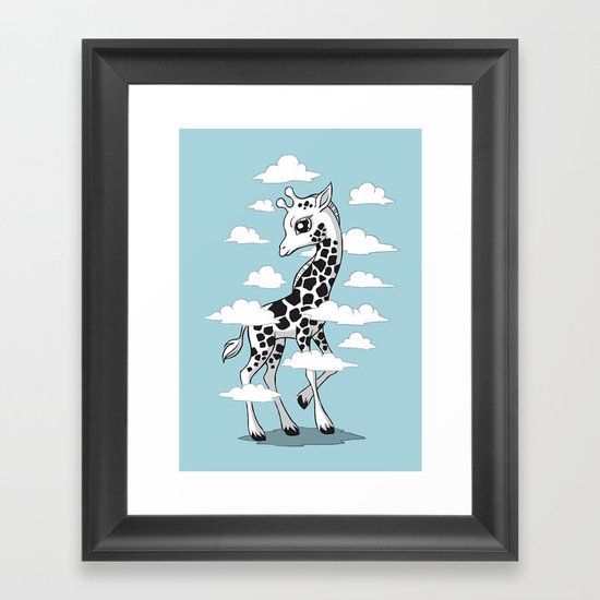 Wandering Giraffe Framed Art Print