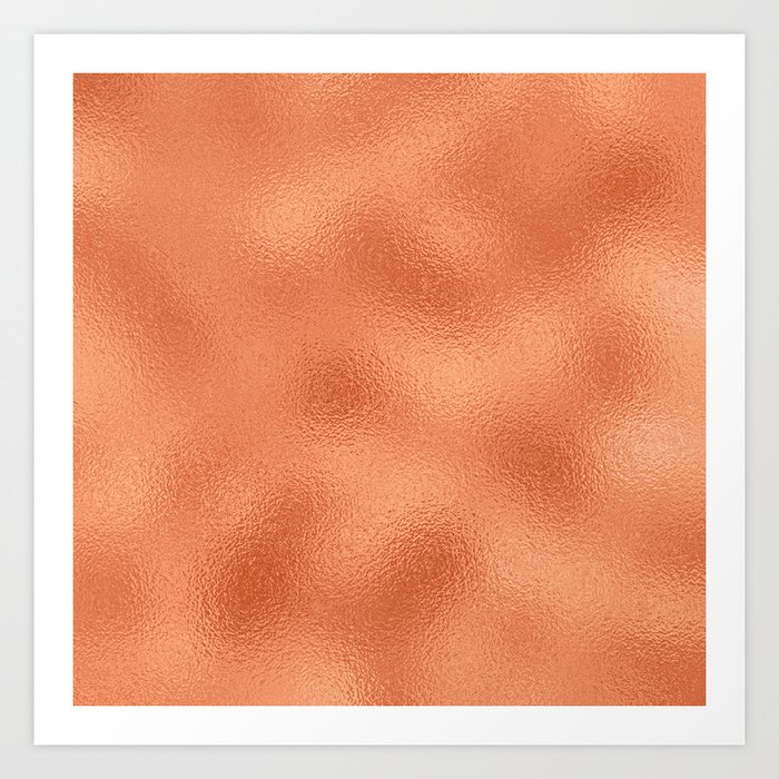 Orange Neon Glass Foil Modern Collection Art Print
