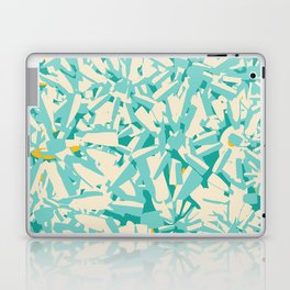 Spring Daisies Turquoise Pattern Decoration Art Laptop Skin