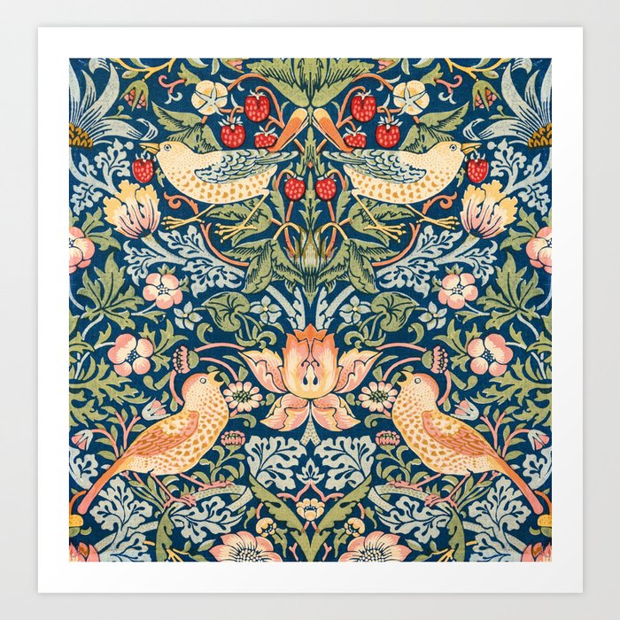 William Morris birds pattern Art Print