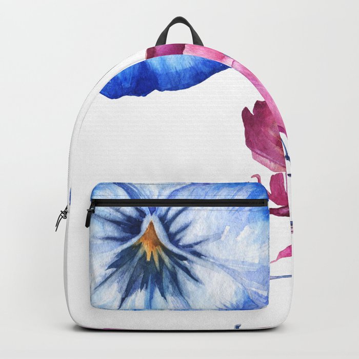 Beautiful Succulents In Pastel Blue And Pink Backpack