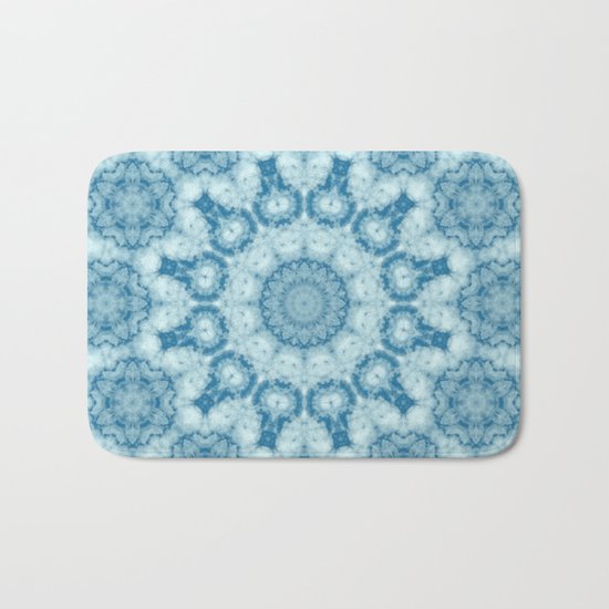 Beautiful blue sky mandala Bath Mat