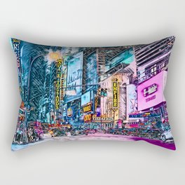 On the streets of New York City Rectangular Pillow