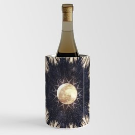 From Afar / mystical moon galaxy stars astronomy digital collage Wine Chiller