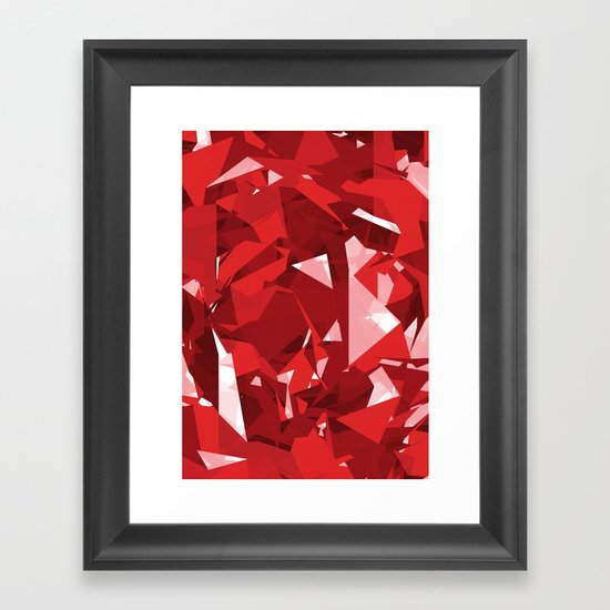 Abstract Red Framed Art Print