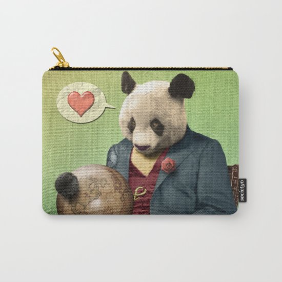 Wise Panda: Love Makes the World Go Around! Carry-All Pouch