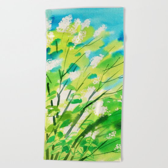 Tree in bloom ❤ Beach Towel