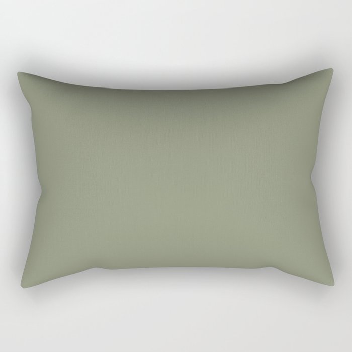 Modern Dusty Olive Green Decor Rectangular Pillow