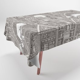 midnight library brown Tablecloth