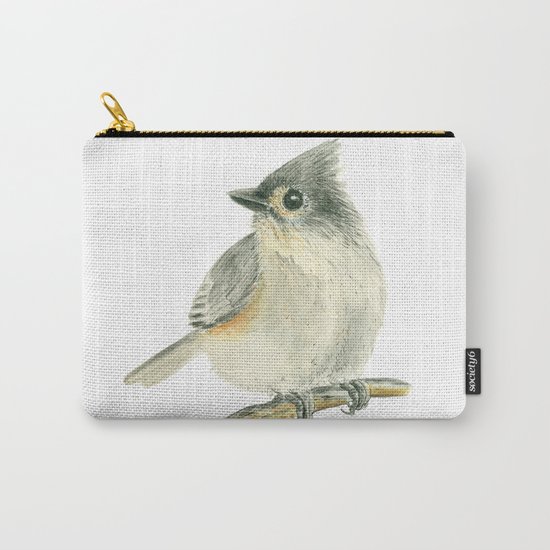 Tit bird, watercolor painting Carry-All Pouch