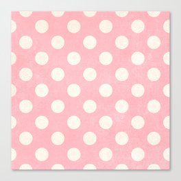 Soft Pink & Ivory Spotted Print  Canvas Print