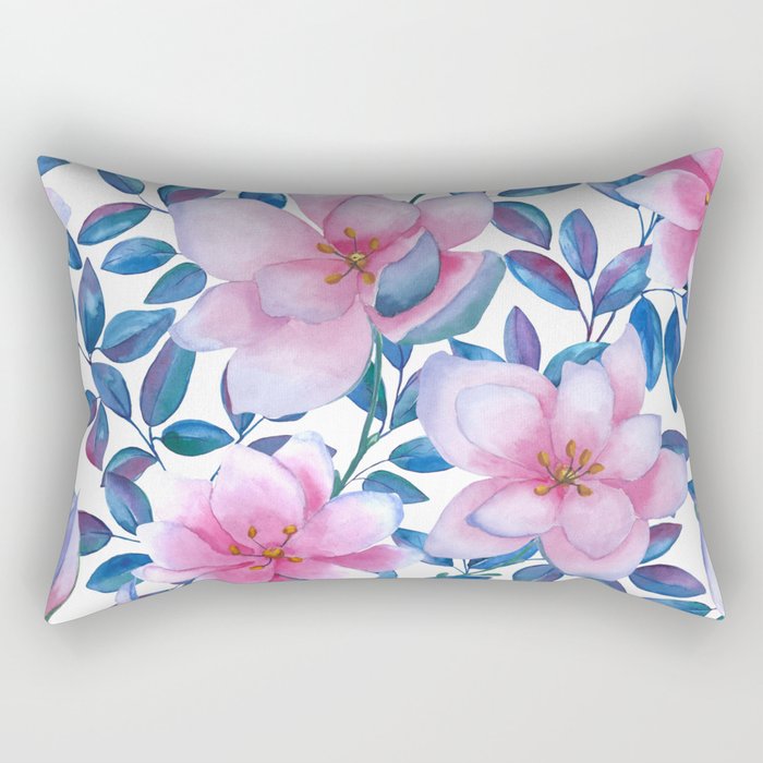Romantic magnolia flowers Rectangular Pillow