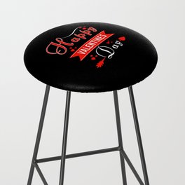 Greetings Typography Hearts Day Valentines Day Bar Stool