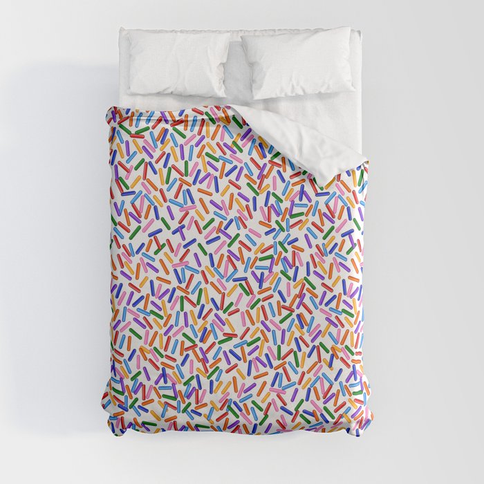 Rainbow Sprinkles Pattern Duvet Cover