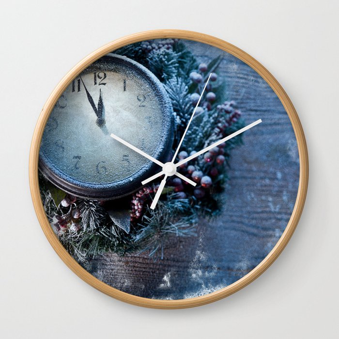 Winter wonderland frozen time Wall Clock
