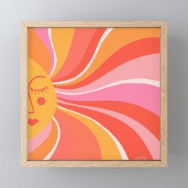 Sunshine Swirl – Pink & Peach Palette Framed Mini Art Print