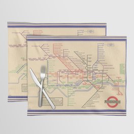 Vintage London Underground Map Placemat