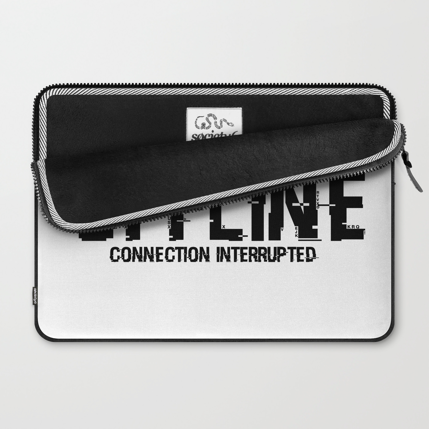 Offline Connection Interrupted Laptop Sleeve By Azza1070 Society6