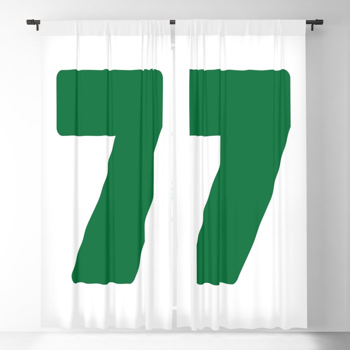 7 (Olive & White Number) Blackout Curtain
