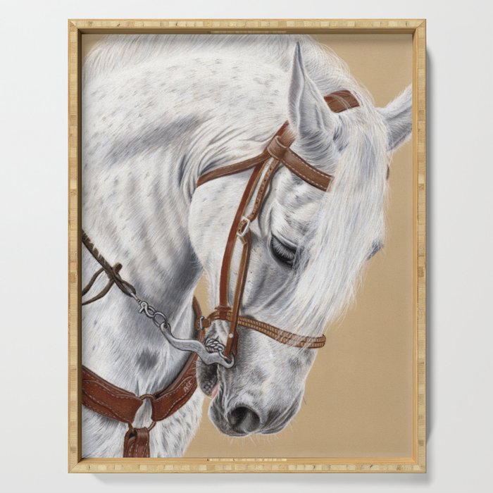 Horse Portrait 01 Serving Tray
