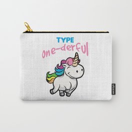 TYPE ONE DERFUL Diabetes Diabetic funny Unicorn Carry-All Pouch