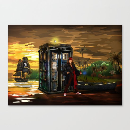 10th Doctor who Lost in the pirates age iPhone 4 4s 5 5s 5c, ipod, ipad, pillow case and tshirt Canvas Print