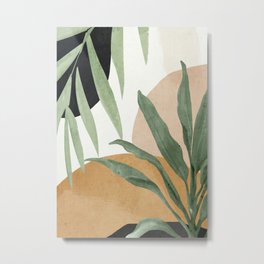 Abstract Art Tropical Leaves 4 Metal Print