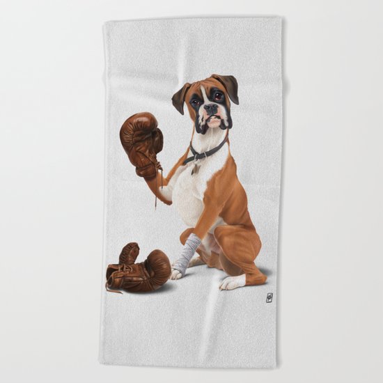The Boxer (Wordless) Beach Towel