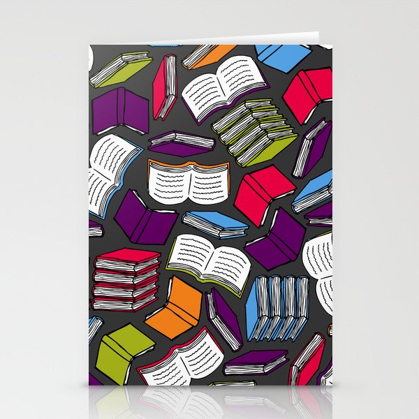 So Many Colorful Books... Stationery Cards