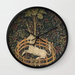 The Unicorn Rests in a Garden (from the Unicorn Tapestries) Wall Clock