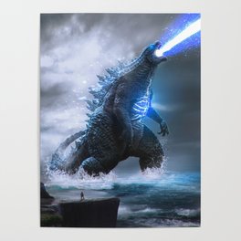 Godzilla Blue Power Poster