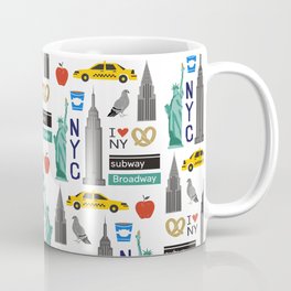 NYC travel pattern fun kids decor boys and girls nursery new york city theme Mug