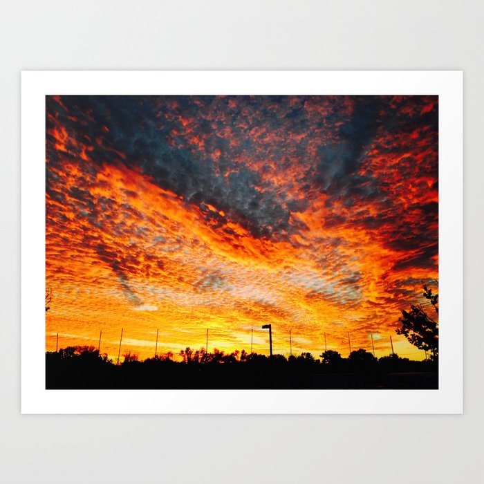 sunset from the other world Art Print