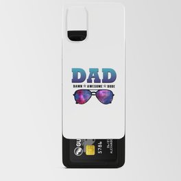 Dad damn awesome dude funny Fathersday 2022 gifts Android Card Case