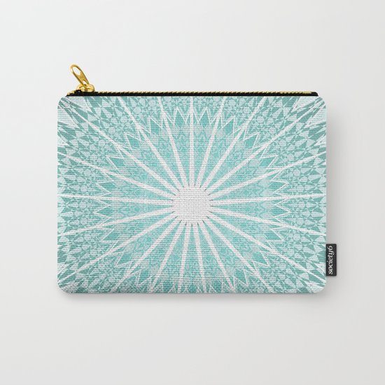 Mint Mandala Carry-All Pouch