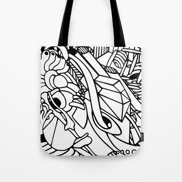 Adult Coloring Abstract Lineart Tote Bag By Sinmigo Society6