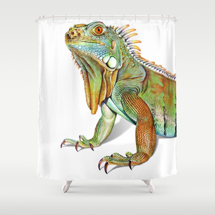 Iguana Portrait Shower Curtain